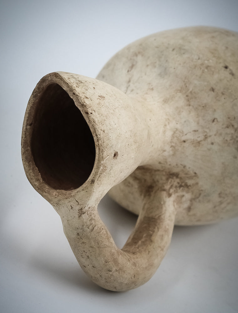 A Middle Bronze Age  Whit Slip Terracotta Oil Jar