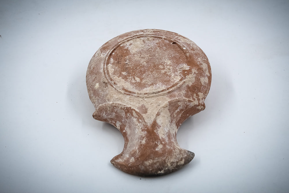 A JEWISH TERRACOTTA OIL LAMP (Daroma lamps)