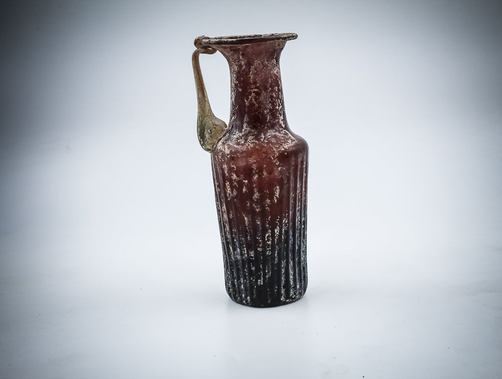 A Dark Aubergine Glass Juglet