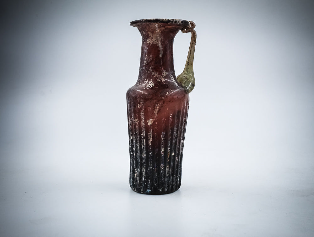 A Dark Aubergine Glass Juglet