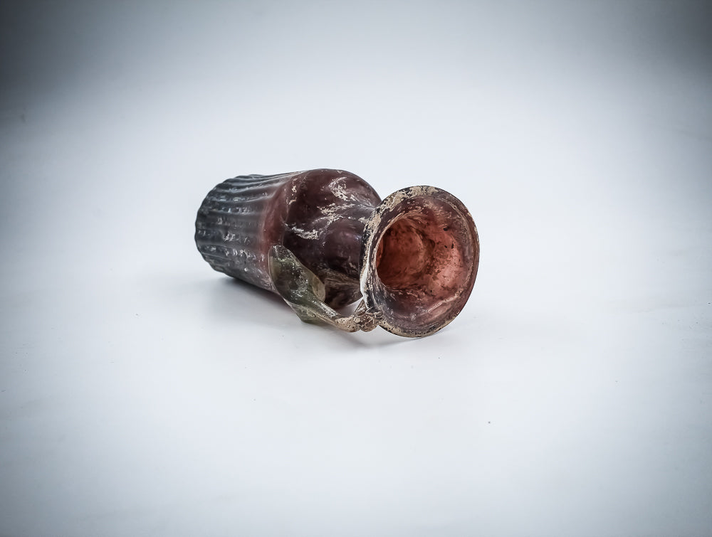 A Dark Aubergine Glass Juglet