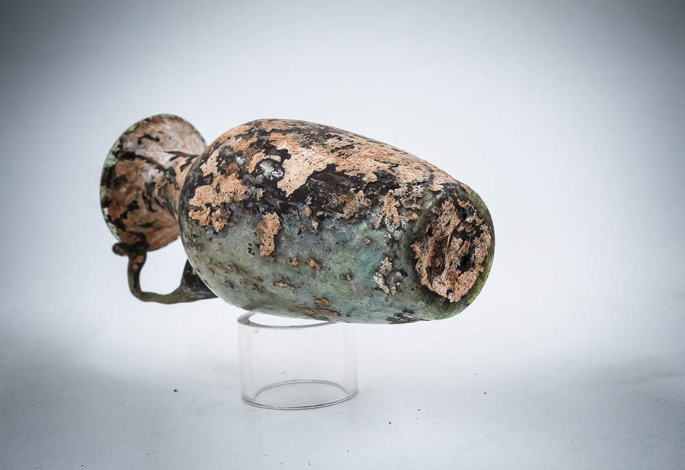 A Brown-Green wish  Glass Juglet