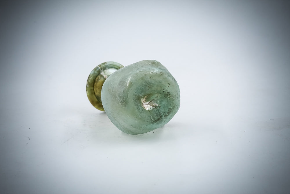 A Small Green Glass Juglet