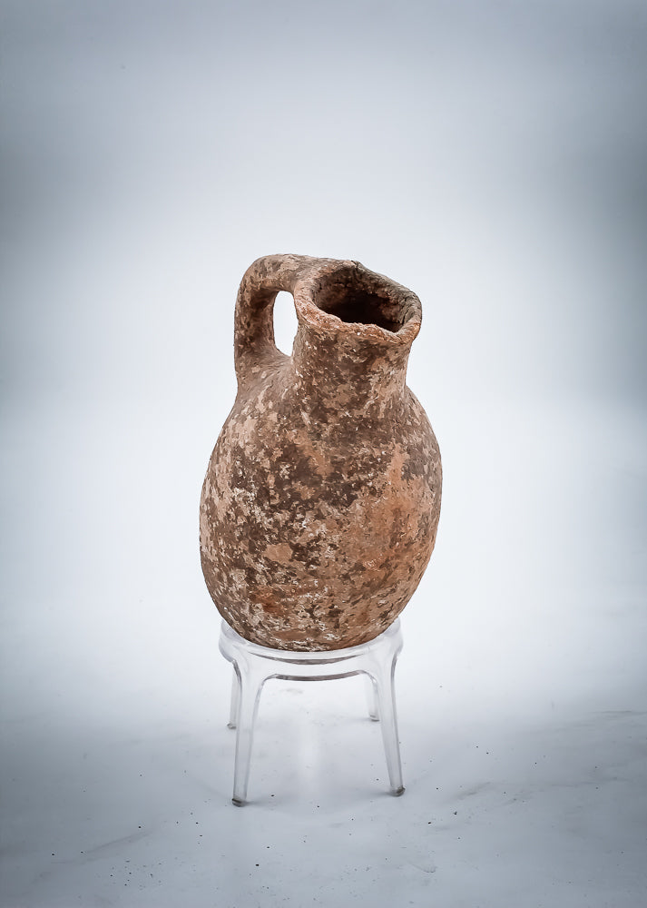 Iron age clay oil jug