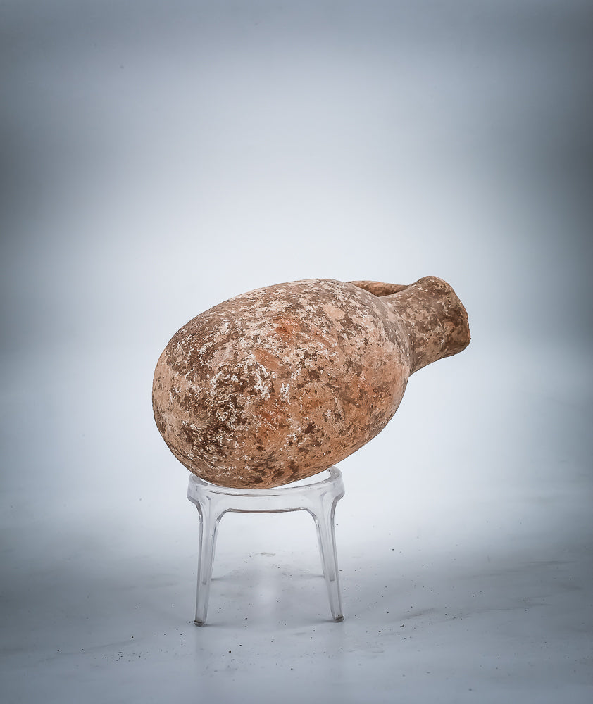 Iron age clay oil jug