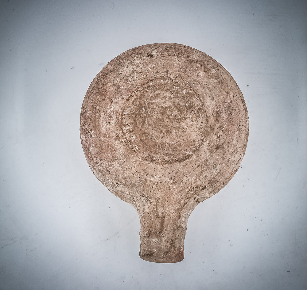 A TERRACOTTA “SHABBAT” OIL LAMP