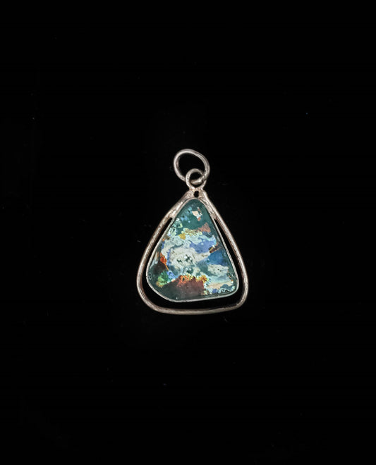 HAND MADE ROMAN GLASS WITH STERLING SILVER (ST925) PENDENT