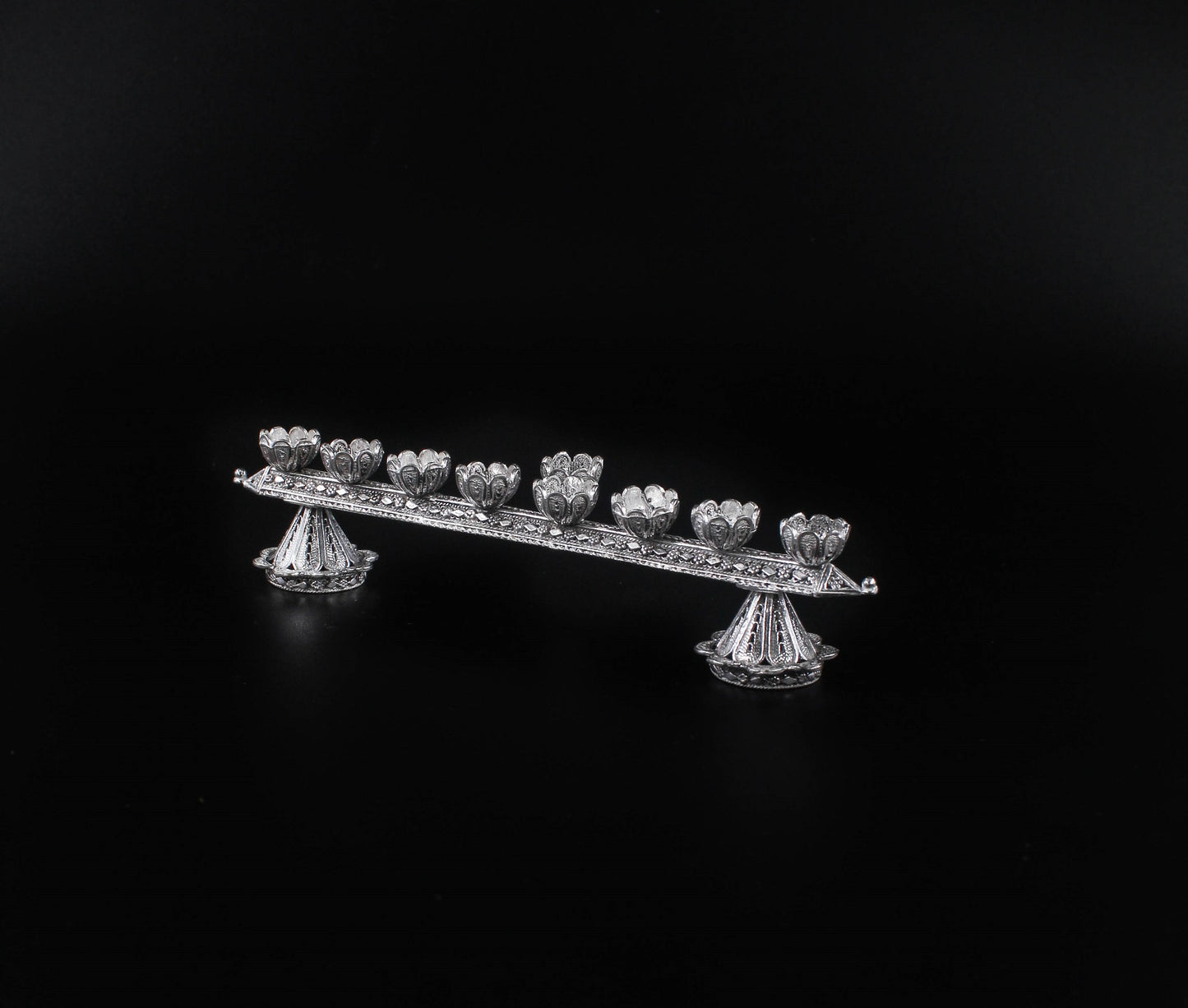 Hand Made Silver (ST925) Hanukkah & Shabbat Candle Stick