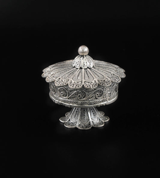 Hand Made Silver (ST925) Havdalah Spice Container (Besamim Box )