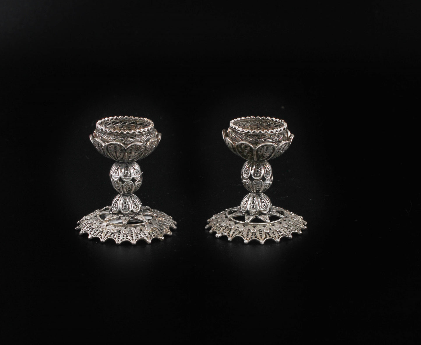 Hand Made Silver (ST925) Shabbat Candles Stick