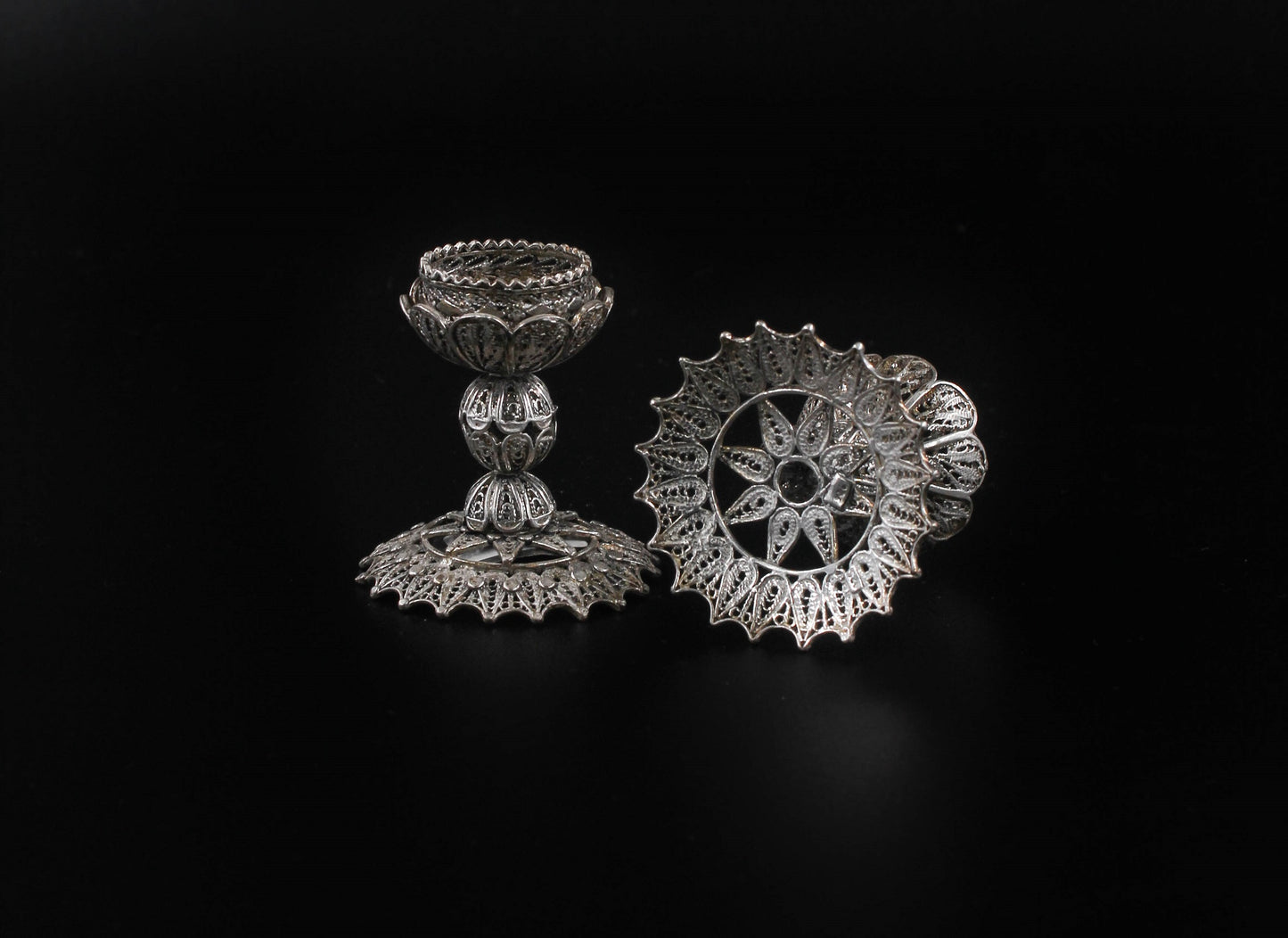 Hand Made Silver (ST925) Shabbat Candles Stick