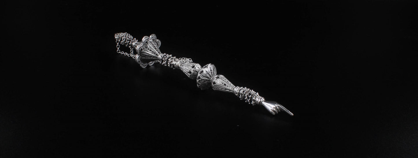 Hand Made Silver (ST925) Torah Pointer (Yad)