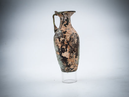 A Brown-Green wish  Glass Juglet