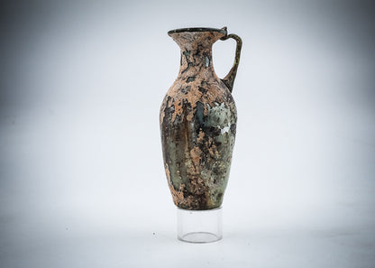 A Brown-Green wish  Glass Juglet