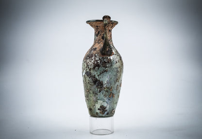 A Brown-Green wish  Glass Juglet