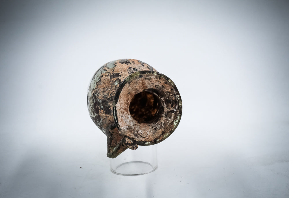 A Brown-Green wish  Glass Juglet