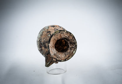 A Brown-Green wish  Glass Juglet