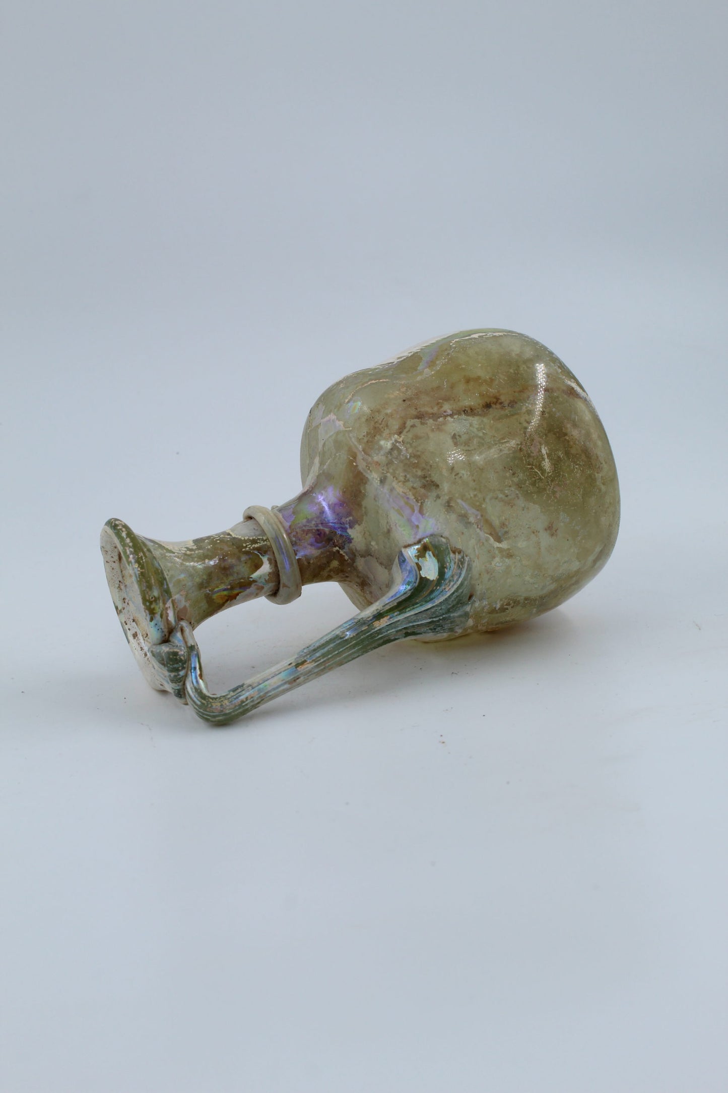 A Glass Juglet Covered With Silver Patina