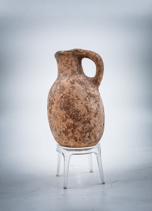 Iron age clay oil jug