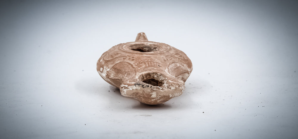 Oil Lamp With Amphora