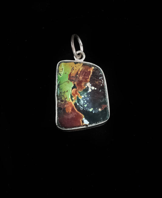 HAND MADE ROMAN GLASS WITH STERLING SILVER (ST925) PENDENT