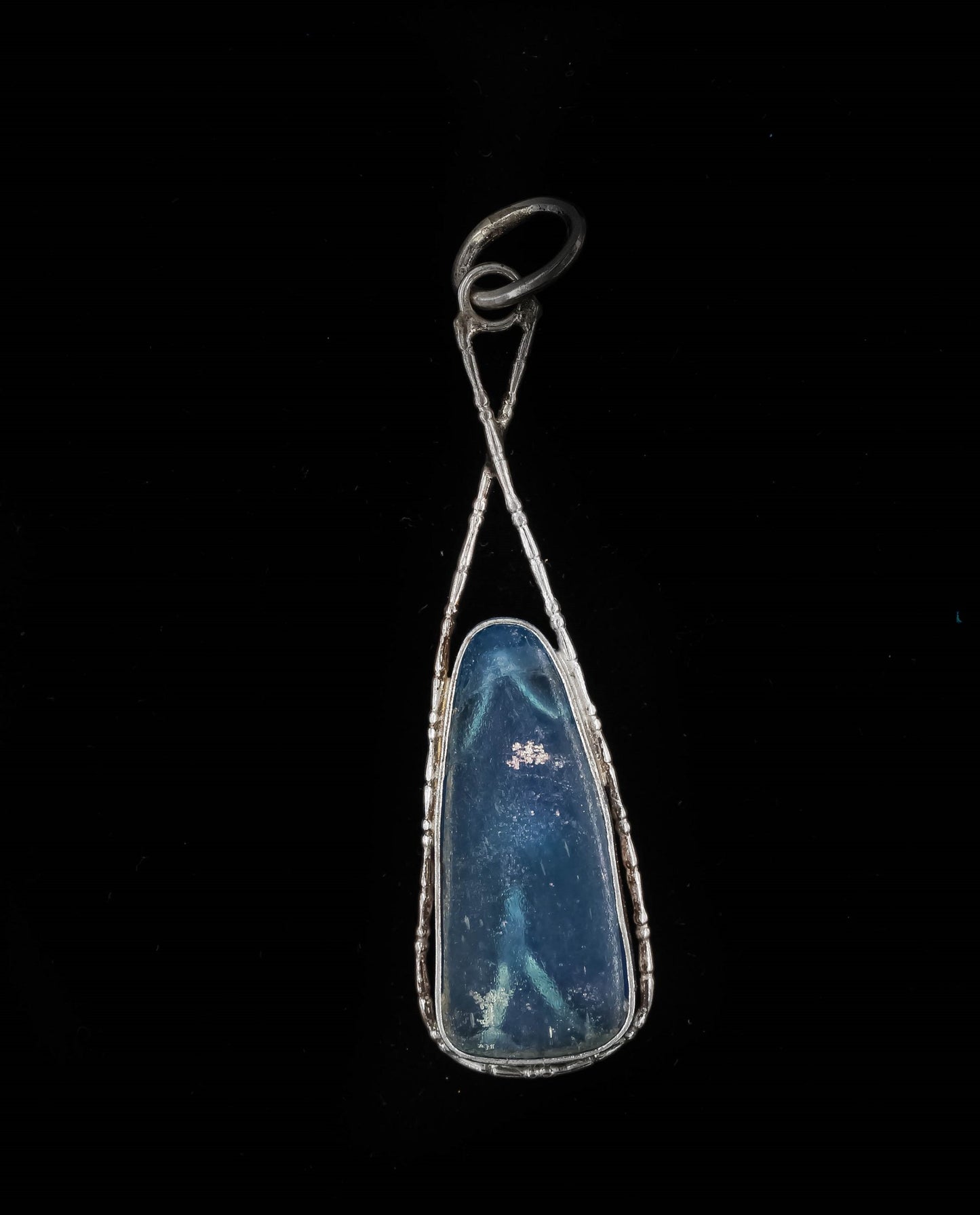 HAND MADE ROMAN GLASS WITH STERLING SILVER (ST925) PENDENT