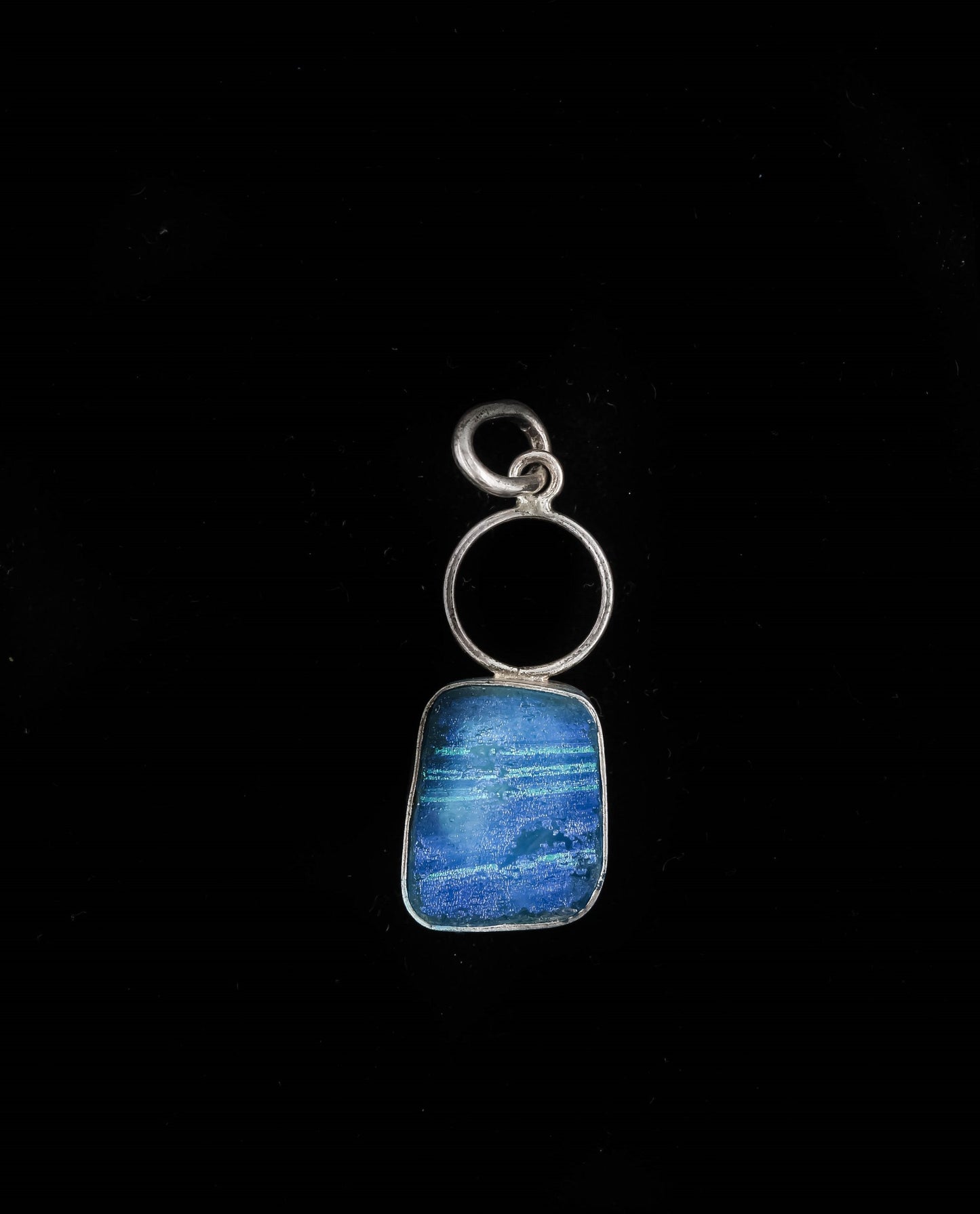 HAND MADE ROMAN GLASS WITH STERLING SILVER (ST925) PENDENT