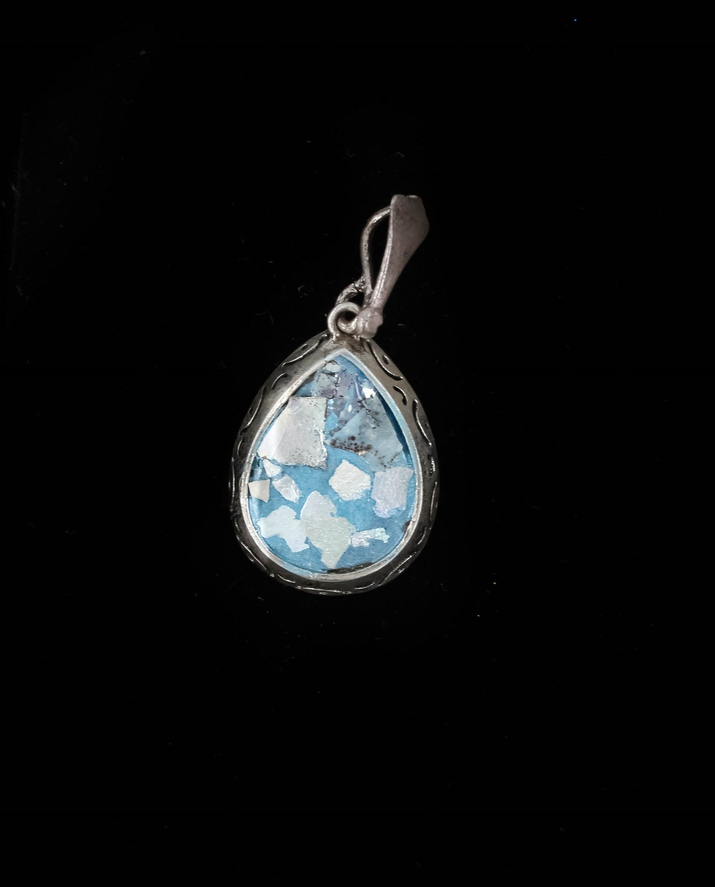 HAND MADE ROMAN GLASS WITH STERLING SILVER (ST925) PENDENT