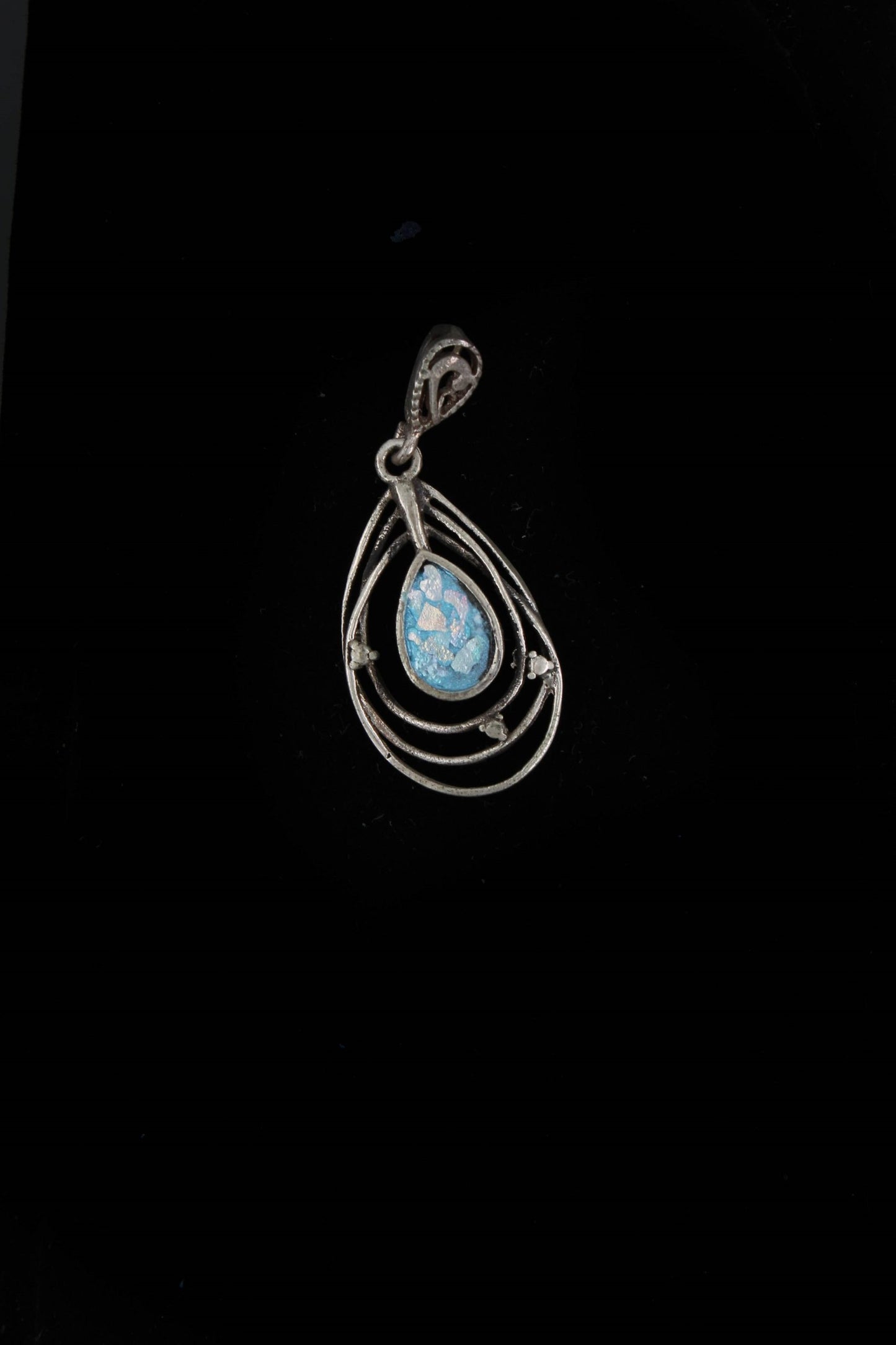 HAND MADE ROMAN GLASS WITH STERLING SILVER (ST925) PENDENT