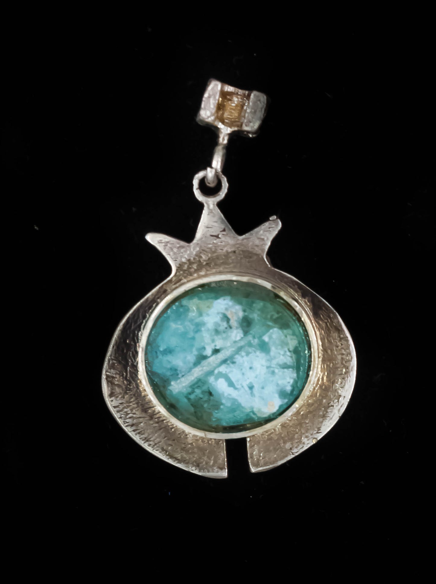 HAND MADE ROMAN GLASS WITH STERLING SILVER (ST925) PENDENT