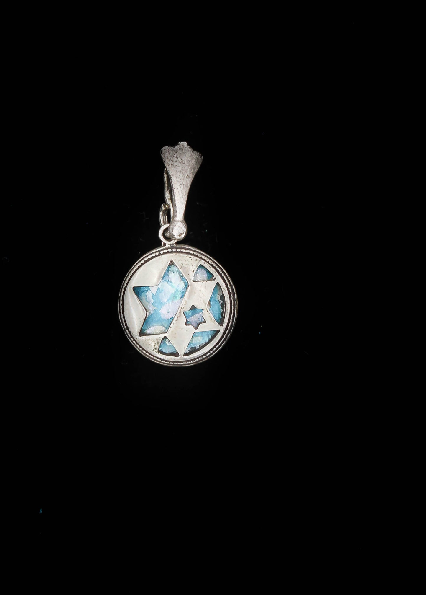 HAND MADE ROMAN GLASS WITH STERLING SILVER (ST925) PENDENT