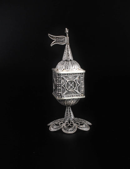 Hand Made Silver (ST925) Havdalah Spice Container (Besamim Box )