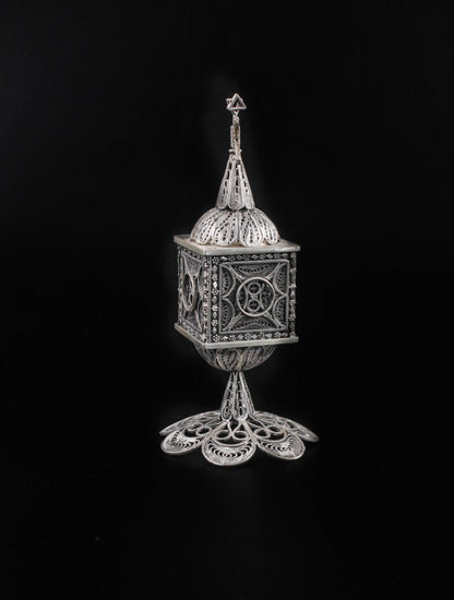 Hand Made Silver (ST925) Havdalah Spice Container (Besamim Box )