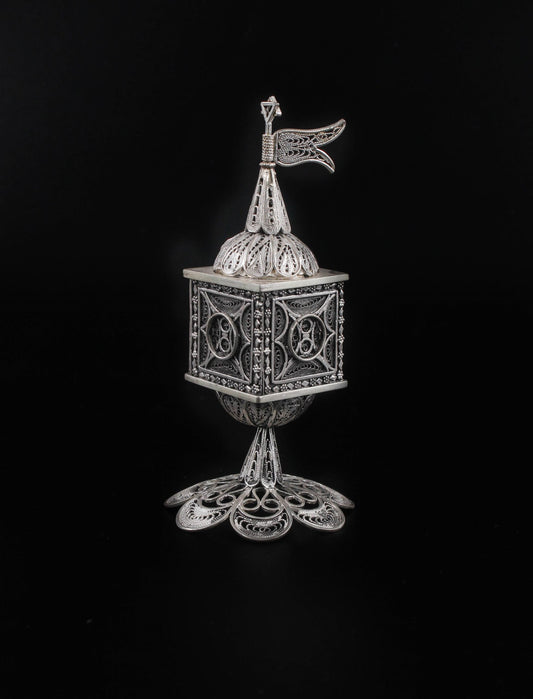 Hand Made Silver (ST925) Havdalah Spice Container (Besamim Box )