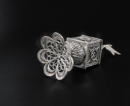 Hand Made Silver (ST925) Havdalah Spice Container (Besamim Box )