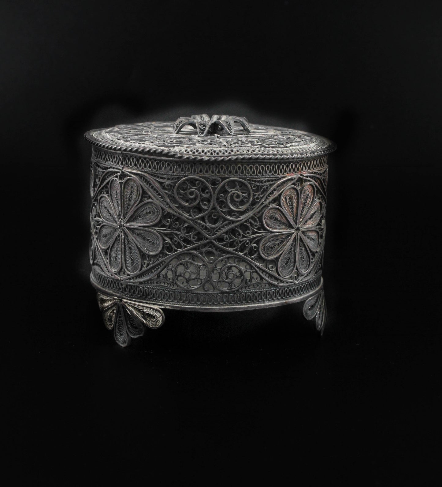 Old Albanian Hand Made Silver (ST970) Havdalah Spice Container (Besamim Box )