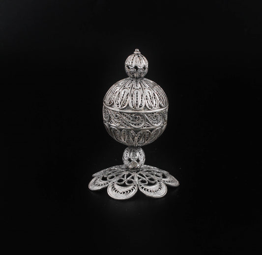 Hand Made Silver (ST925) Havdalah Spice Container (Besamim Box )