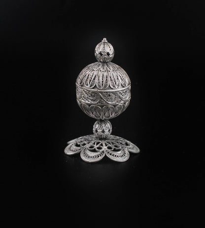 Hand Made Silver (ST925) Havdalah Spice Container (Besamim Box )