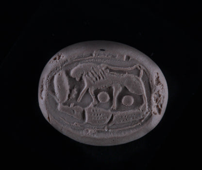 A Canaanite  Scarab  Seal With Its Bronze Ring