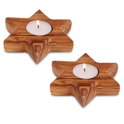 Star of David tea light holders