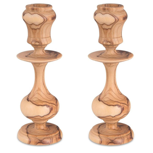 Olive Wood Handcrafted Portable Candlesticks